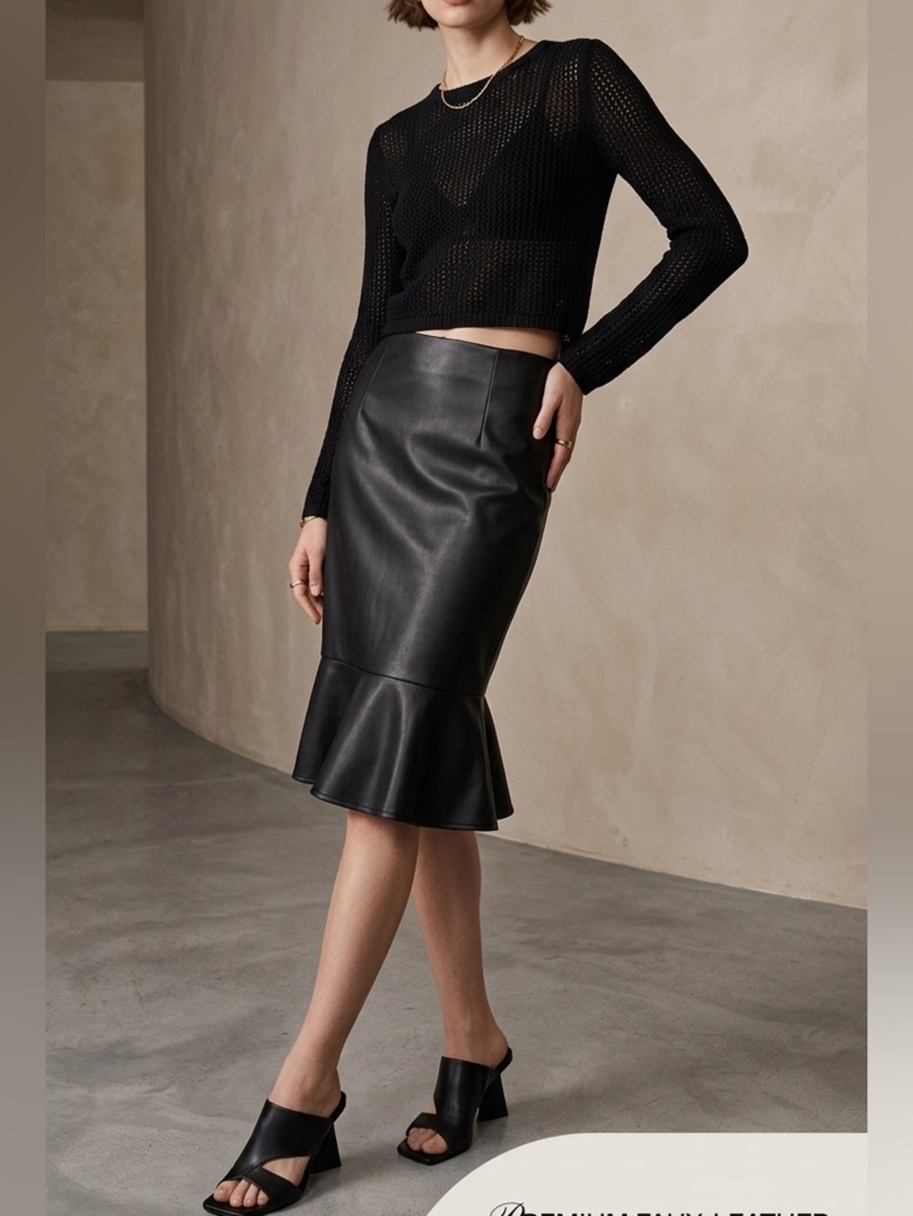 Elegant Black Asymmetrical Skirt